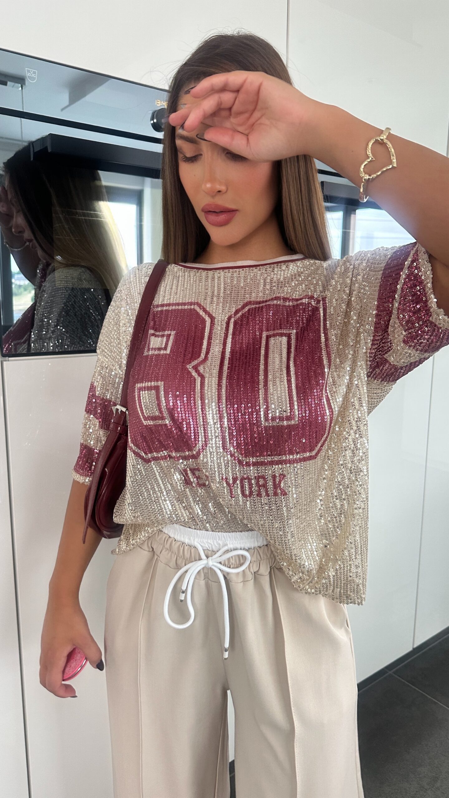 T-shirt Cindy bordeaux