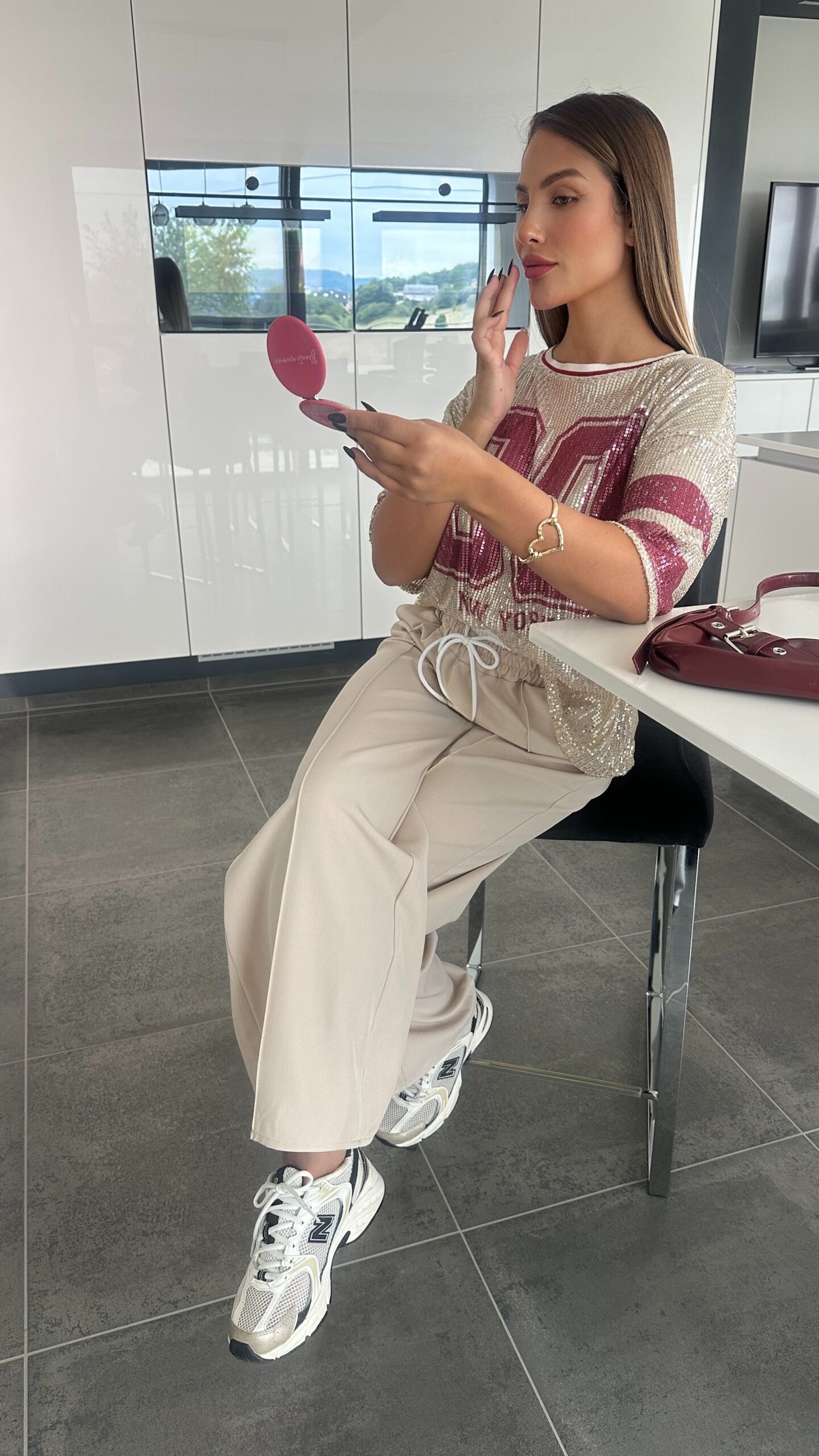 T-shirt Cindy bordeaux – Image 5