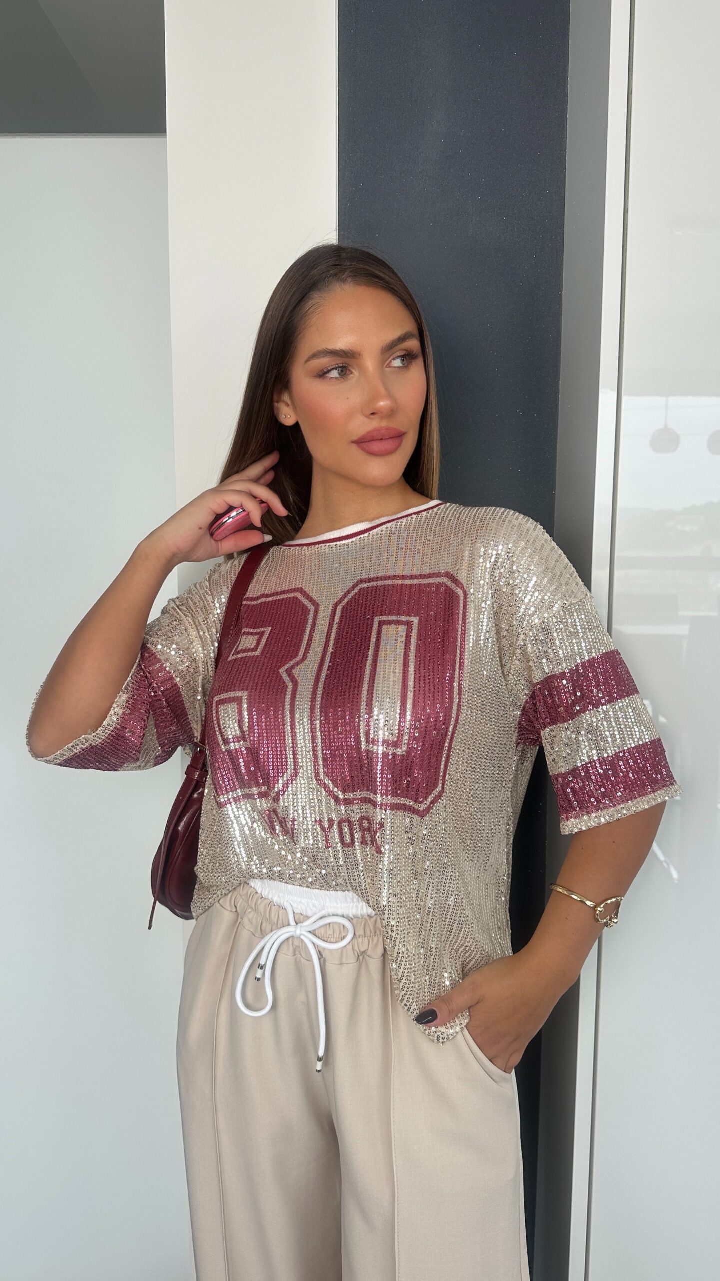 T-shirt Cindy bordeaux – Image 4