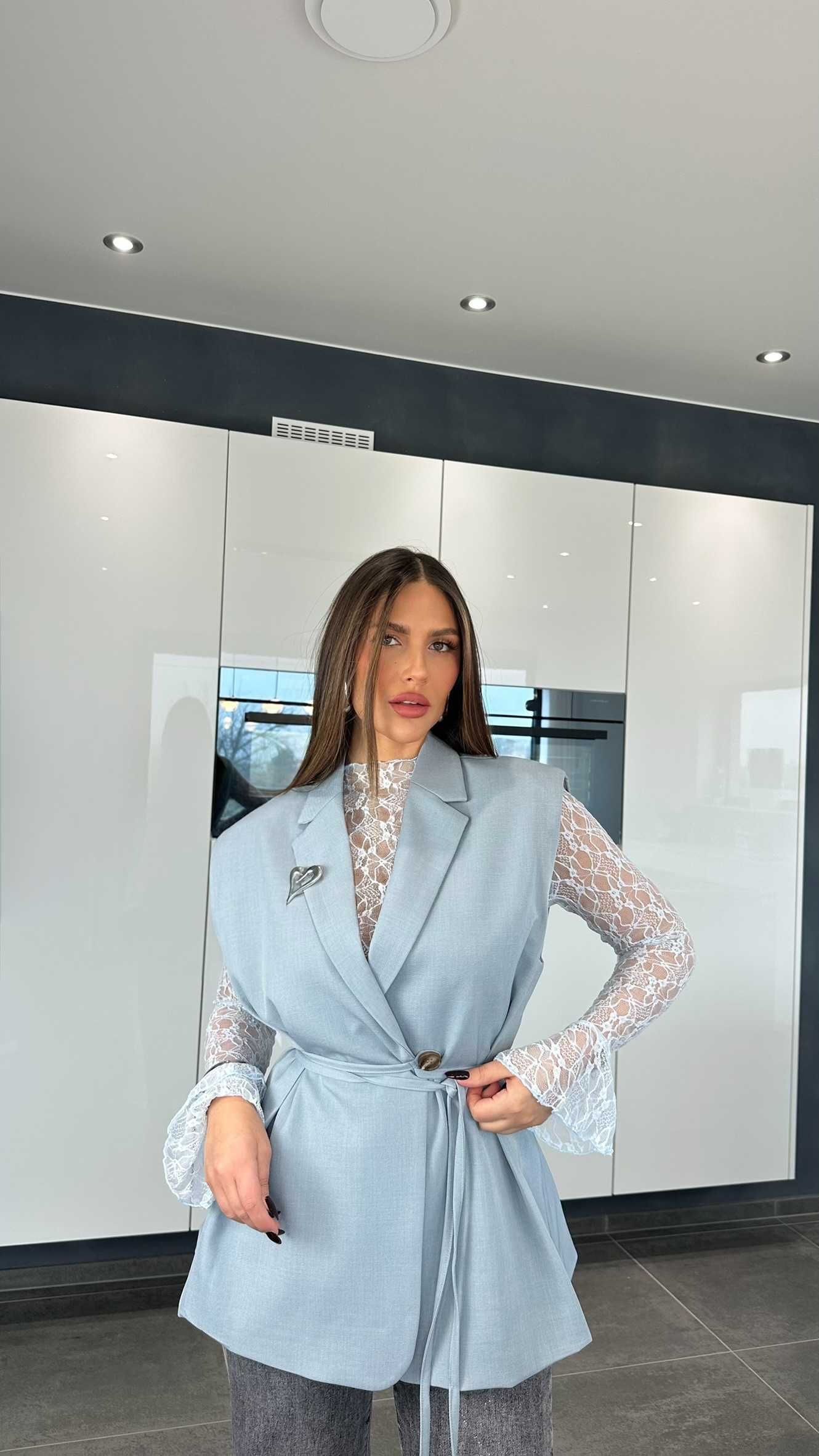 Blazer Emilia Bleu/gris