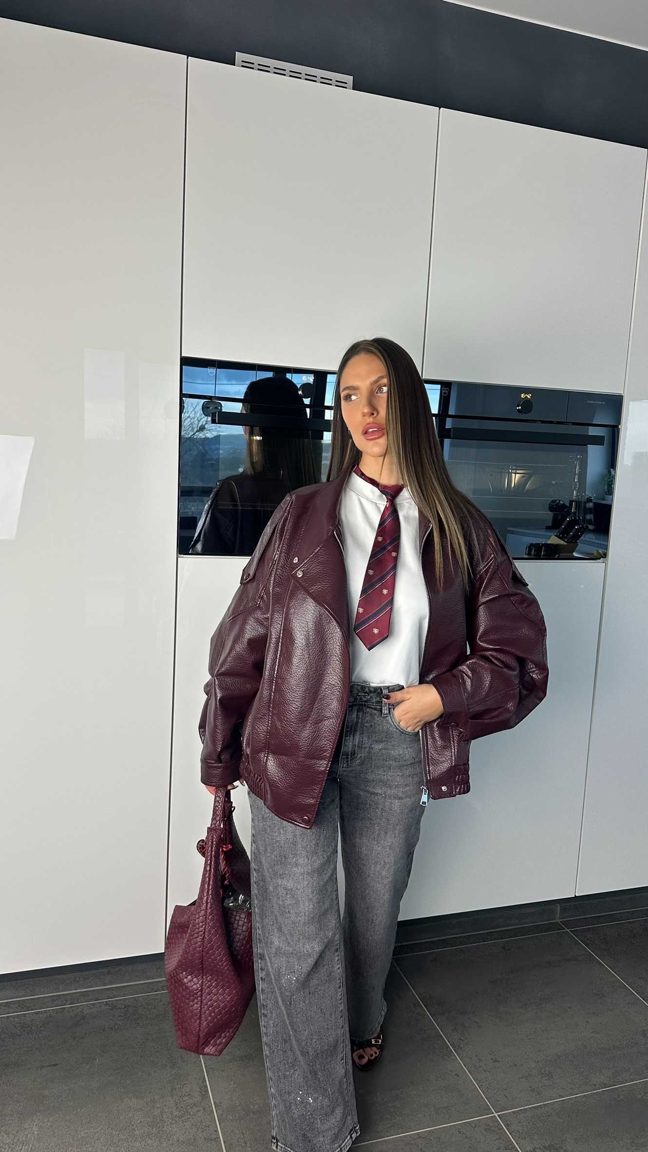 Veste Zara bordeaux – Image 3