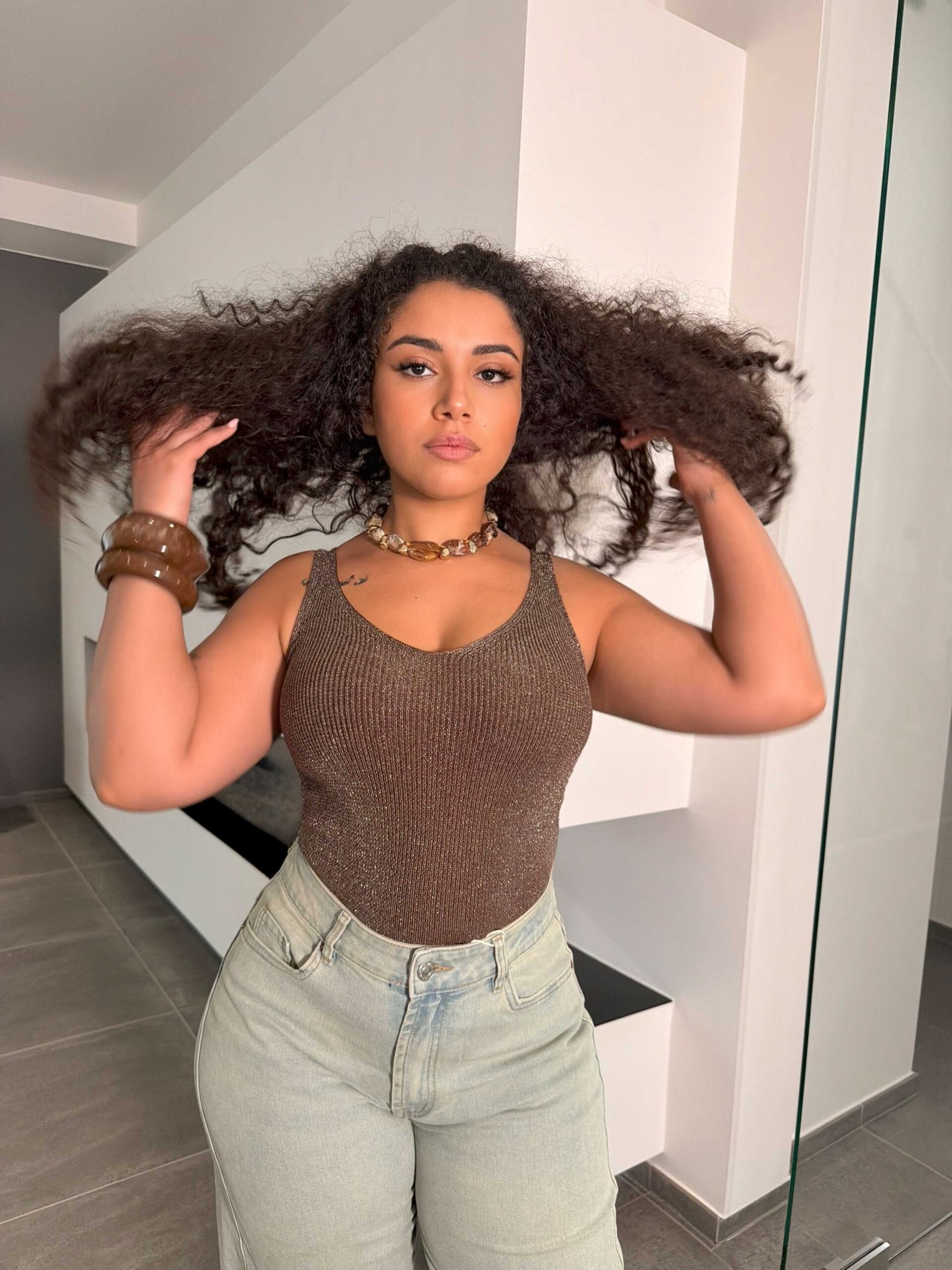 Haut Krystina marron
